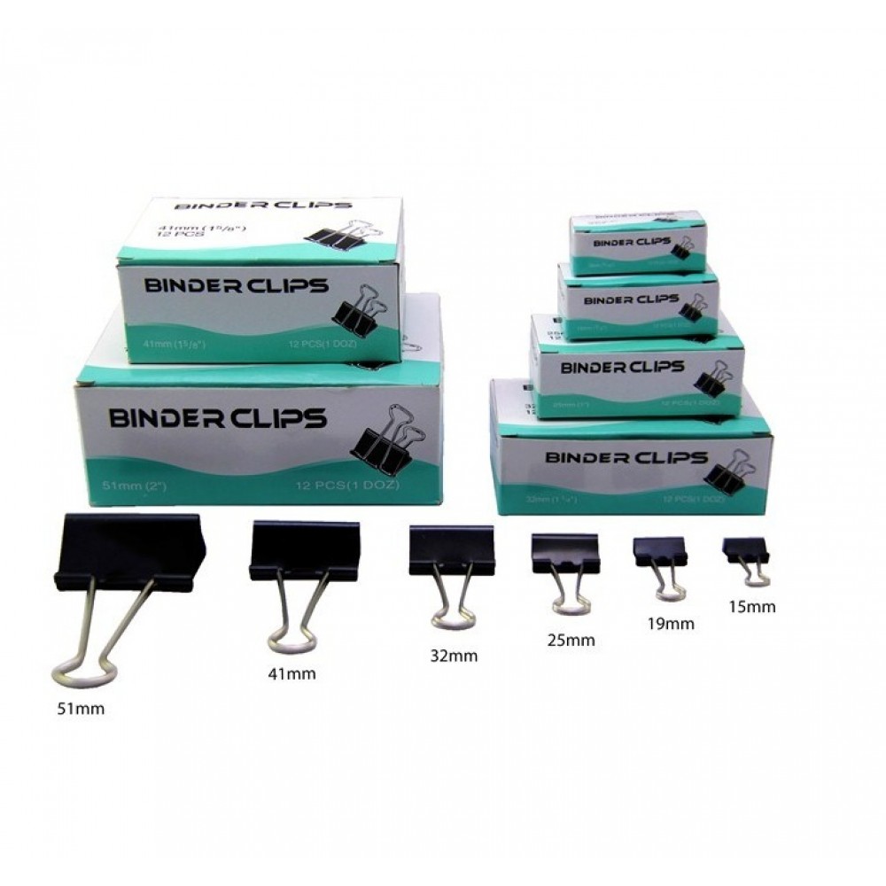 Binder Clips 19mm (Box Of 12 Pcs) [Your Online Shop For Stationery And ...